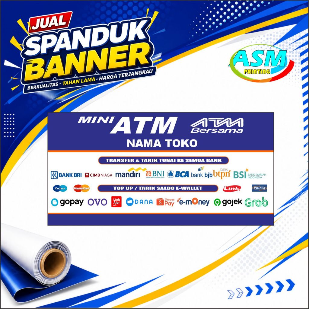 PRINT MINI ATM COUNTER BANNER พร้อม O1