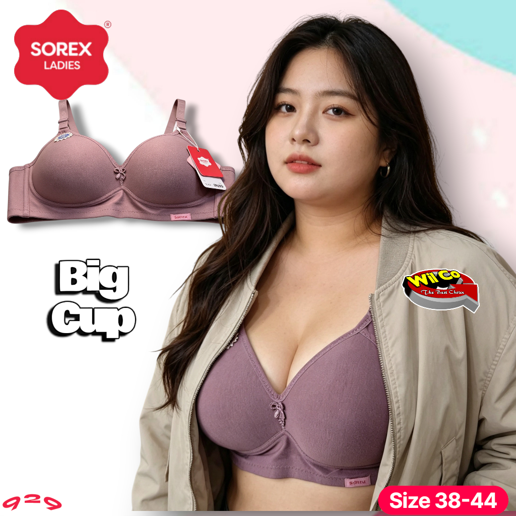 K929 (1-3 ชิ้น) Sorex Womens Bra Foam No Wire Cup C Hook 4 Size 38 - 44