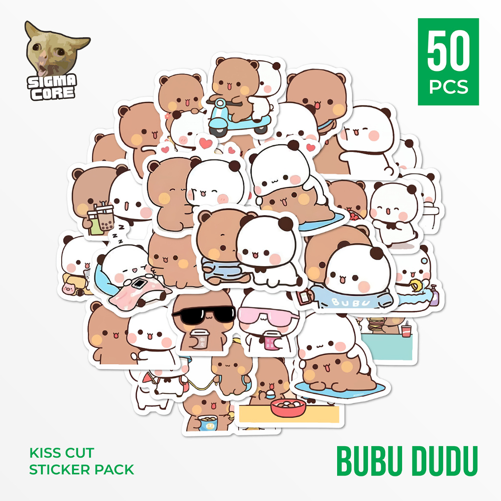 แพ็คสติ๊กเกอร์ Bubu Dudu หมีน่ารัก | สติ๊กเกอร์คู่รักกันน้ํา