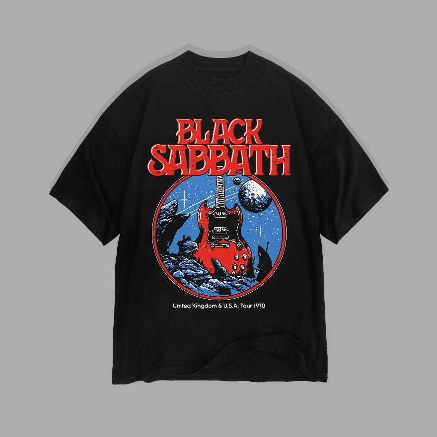 เสื้อยืด Black Sabbath สําหรับ - Tour 1970 | เสื้อยืด Black Sabbath - Tour 1970