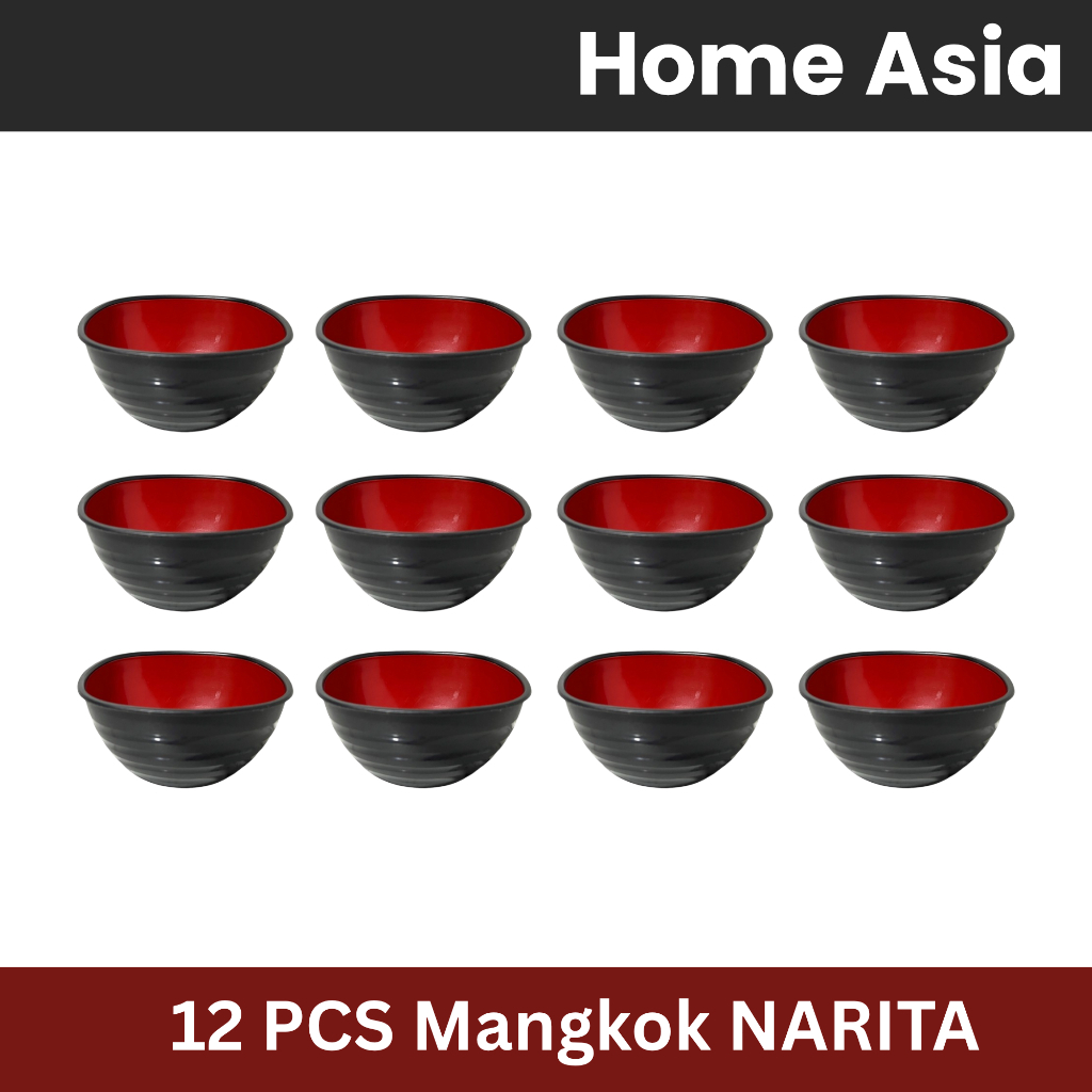 12 ชิ้น NARITA BOWLS / ชามก๋วยเตี๋ยว / ชามซุปพลาสติกหนา กันแตก Narita WHOLESALE