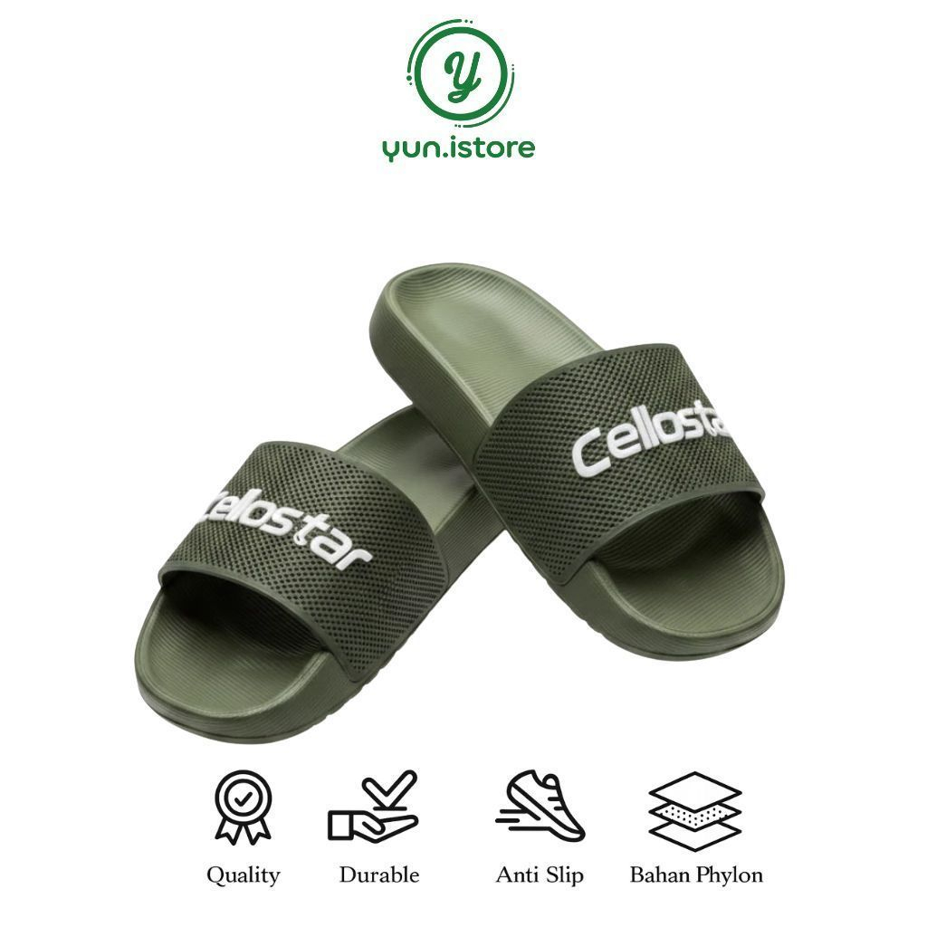 รองเท้าแตะ CelloStar Slide On Flip Lunaris Green Army ไซส์ 31-35