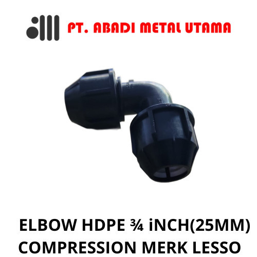 HDPE ELBOW FITTING HDPE 3/4 นิ้ว (25MM) COMMPRESSION LESSO BRAND / KNEE HDPE 3/4 นิ้ว (25MM) COMPRES