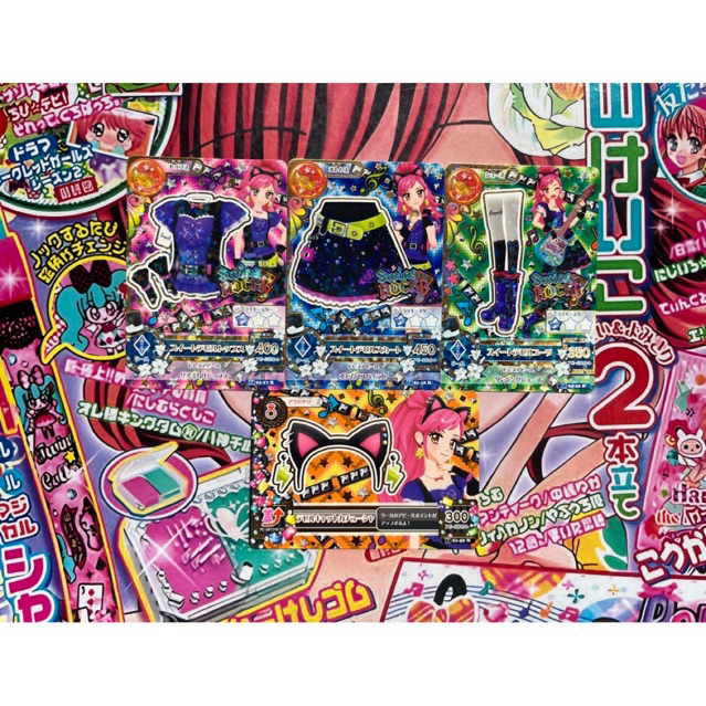 Aikatsu Seira Otoshiro Sweet Devil Coord Swing Rock Cool Rare Card Set Season 2 Tops Bottoms Shoes A