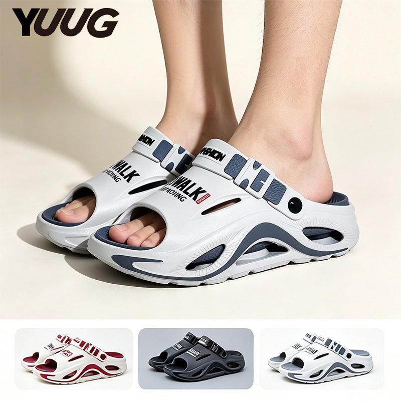 YUUG รองเท้าแตะผู้ชายรองเท้ากว้างเหมาะสําหรับเท้าอินโดนีเซีย Mcwalk EVA สบายไม่ Flip Flops กันลื่นคว