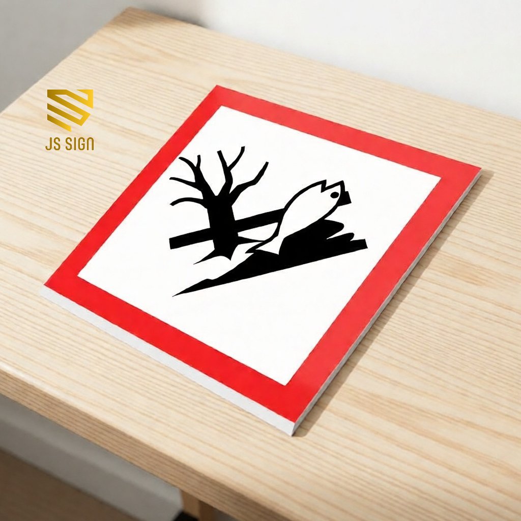 SAFETYSIGN K3 SYMBOL MATERIAL B3 - DANGEROUS สําหรับ ENVISRONMENT + จาน 3 มม.