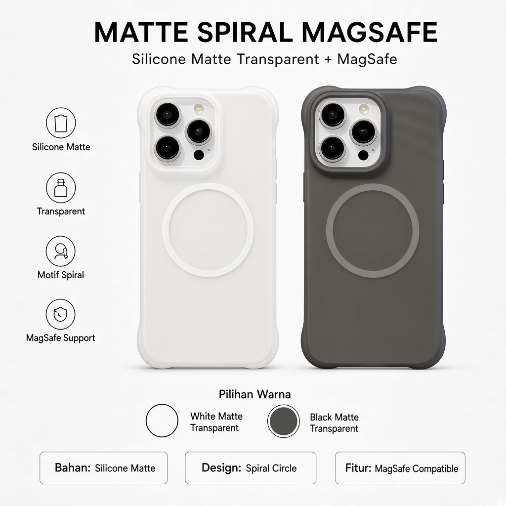 RIPPLE MAGSAFE CASE IPHONE 15 PRO MAX 14 13 12 11 MONO CHROME SILICONE MAGNETIC CASE (AF)