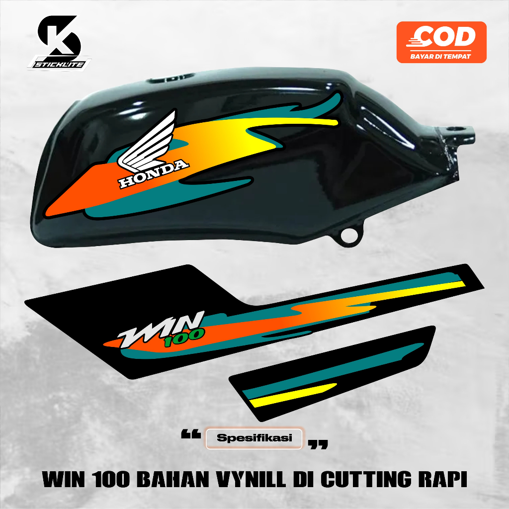 สติ๊กเกอร์แถบ Win 100 39 เส้น อนุพันธ์แถบร่างกาย HONDA WIN STRIPING