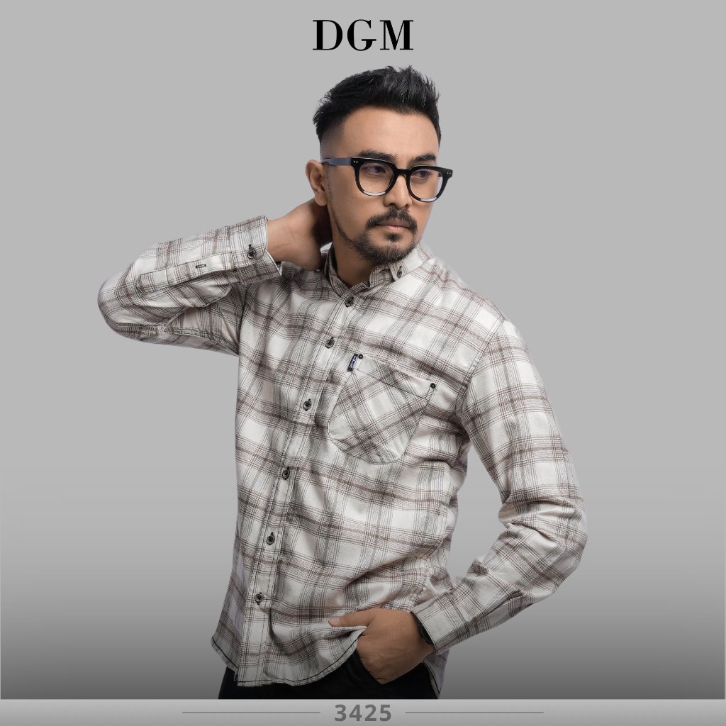 KEMEJA DGM Mens Premium Long Sleeve Flannel Shirt Mens Flannel Long Shirt Flannel Plaid Shirt Modern