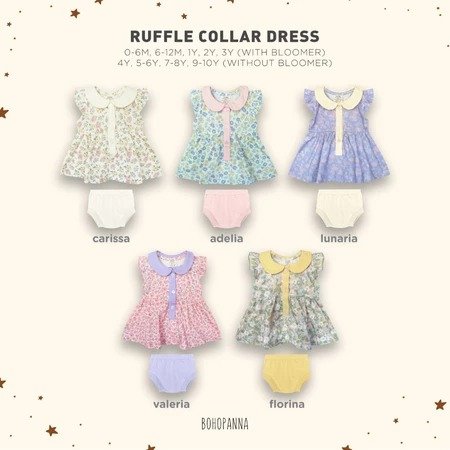 BOHOPNA - RUFFLE COLLAR DRESS