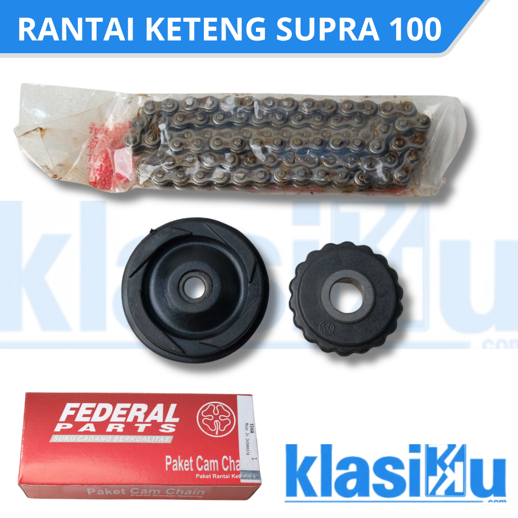 ชุดโซ่โซ่ยางม้วน Keteng Federal Honda Grand Supra X Win 100 84L GN5 Original Federal