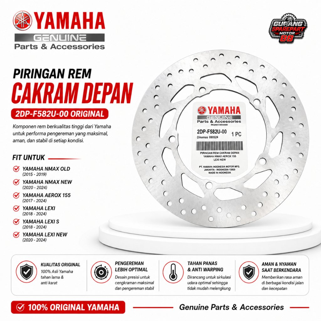 (รับประกัน) ORIGINAL YAMAHA 1CK-F582U-00 ดิสก์เบรกหน้า YAMAHA 1CK R15 OLD R15 V2 XABRE MT-15 VIXION 