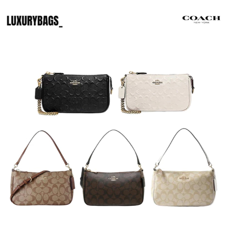 Coac 36674 F67567 Women bag top handle pouch in signature canvas