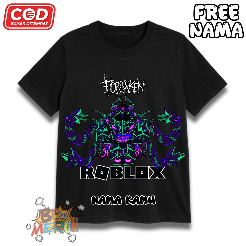 Roblox Forsaken Azure Kids T-Shirt - Roblox Forsaken Azure Kids T-Shirt - เสื้อยืดเด็กชื่อฟรี