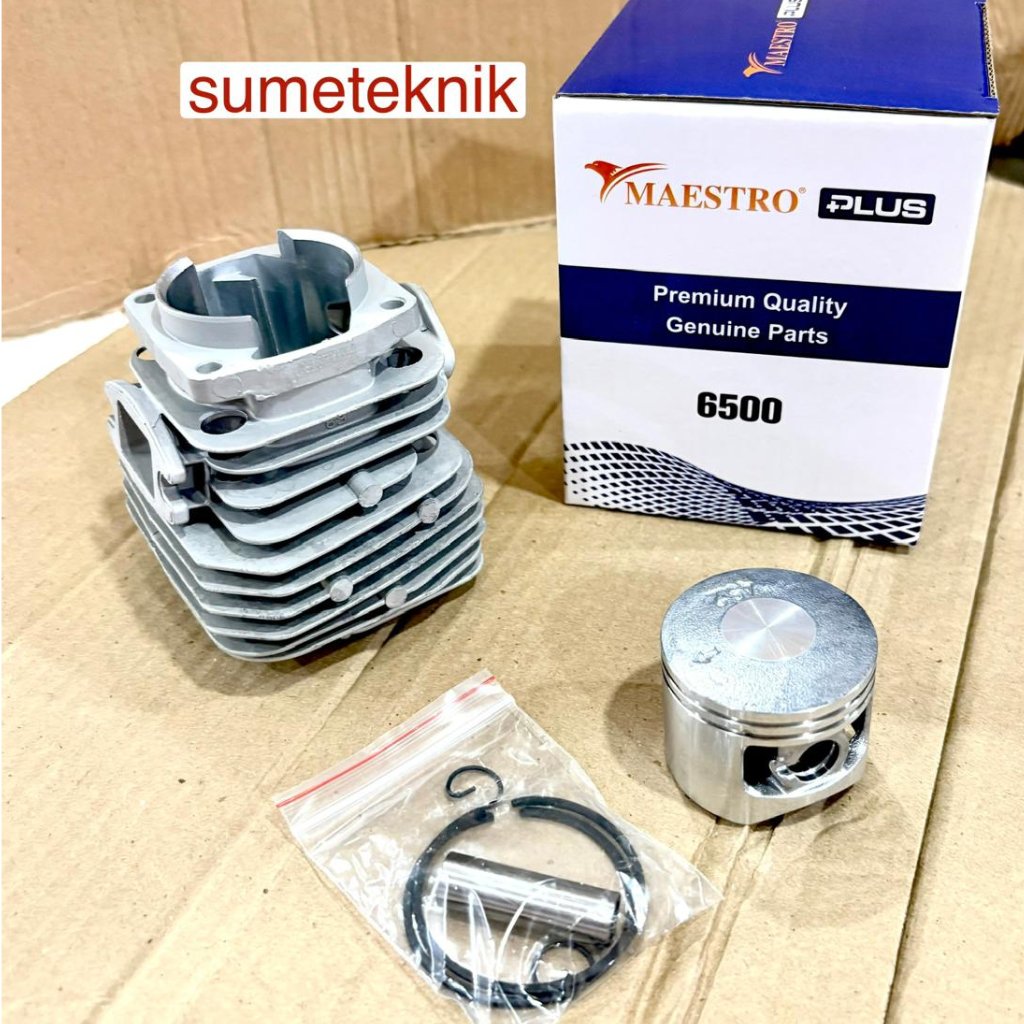 กระบอก Assy 6500L Maestro Cyl Block Assy กระบอก Maestro 6500 ชุดลูกสูบ Chainsaw Maestro 6500