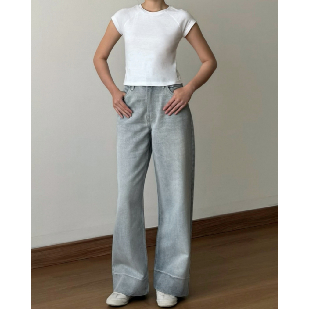 Kadaka Riley Denim | กางเกงยีนส์ทรงหลวมถุง | กางเกงยีนส์ผู้หญิง | สีน้ําเงิน เบอร์ 1 ของสะสม ข-0230