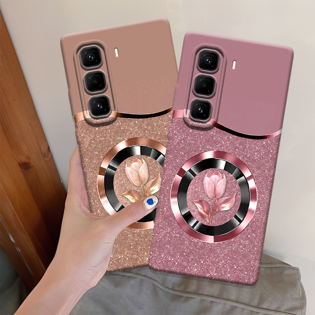(FA-01) INFINIX HOT 60 60I 60 PRO 60 PRO PLUS Softcase Procamera Silicon Case flower motif r0se gems