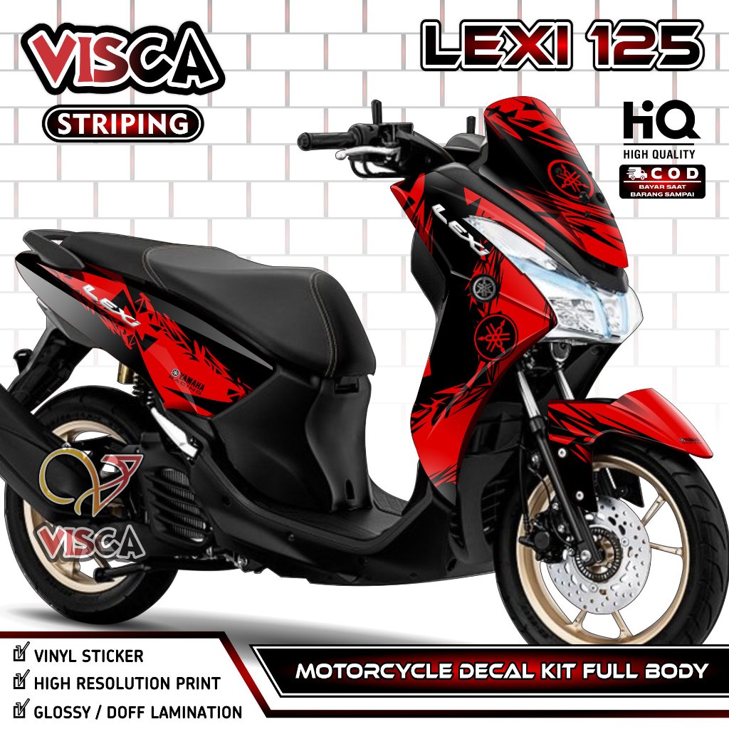 Lexi Full Body Decal - Lexi Full Body Motorcycle Sticker - Yamaha Lexi Full Body Decal - Lexi 125 St
