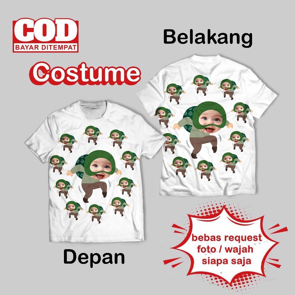 เสื้อยืดคอสตูม Fullprint ลายการ์ตูน Robbber Any Face You Like | AOP เสื้อยืดลายการ์ตูน Robber พิมพ์ล