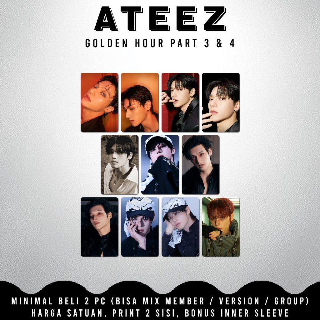 ไม่จํากัดโฟโต้การ์ด ATEEZ GOLDEN HOUR [6]