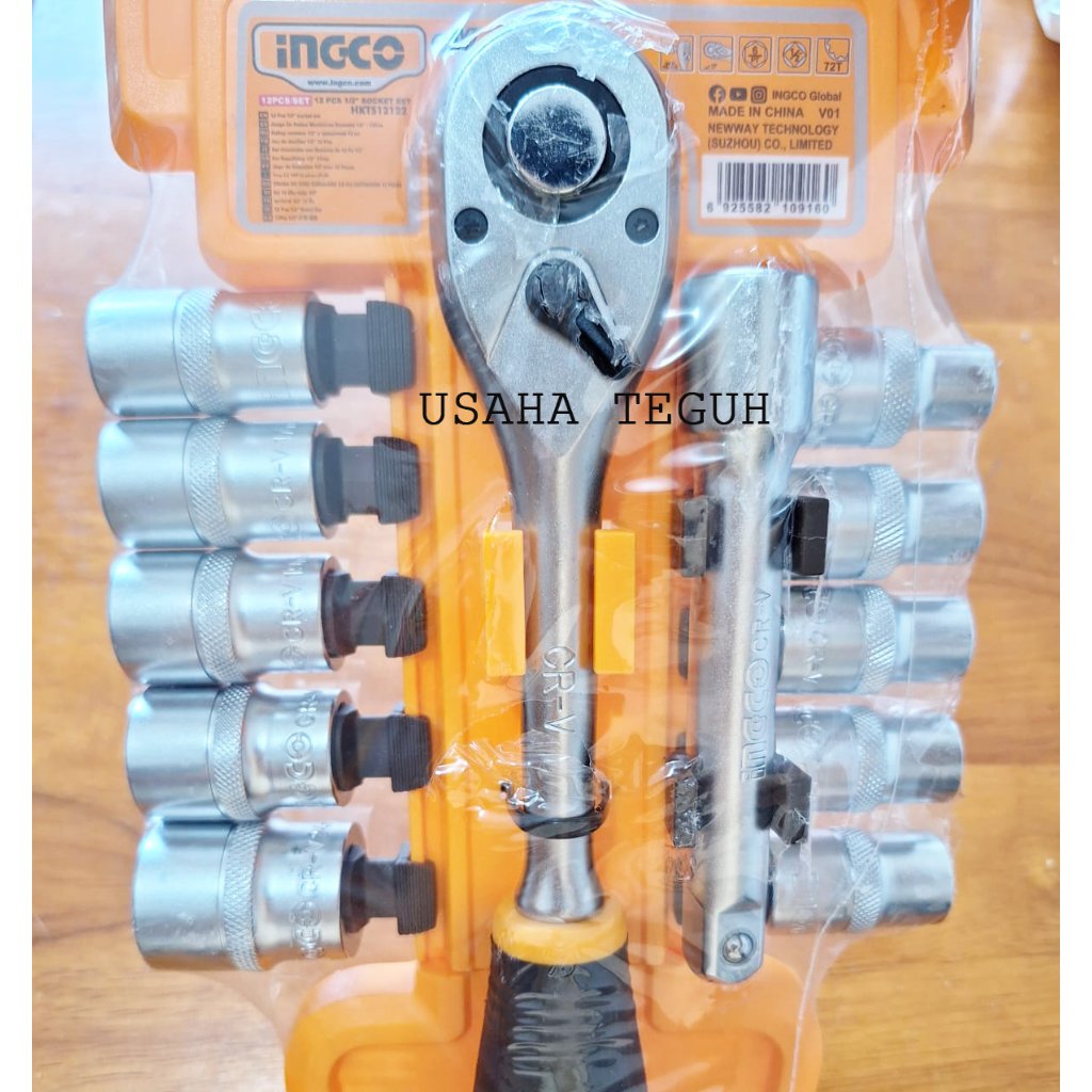 INGCO 1/2" ประแจกระบอก 12 ชิ้น INGCO HKTS12122