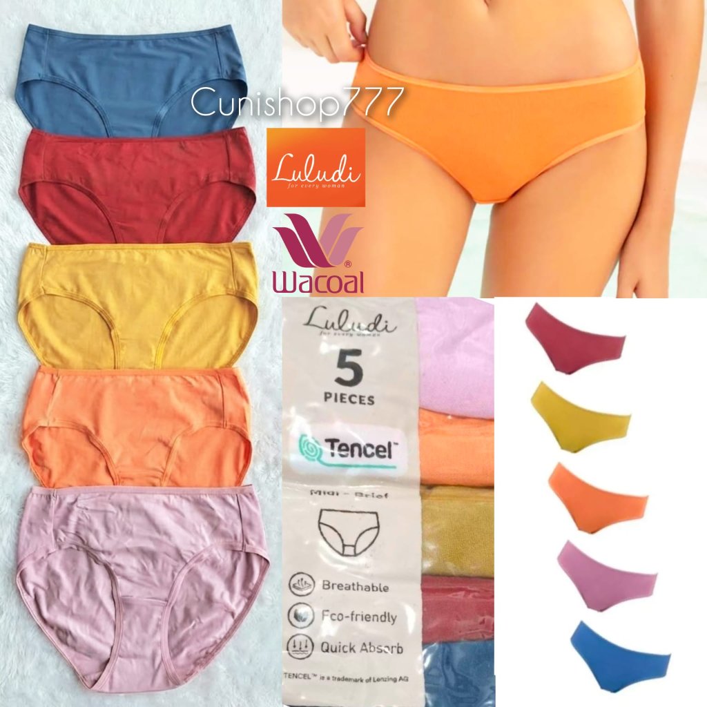 KATUN LULUDI by WACOAL PANTY TENCEL MODAL SUPER SOFT COTTON LP 5021 ML LL XL EL XXL PLAIN