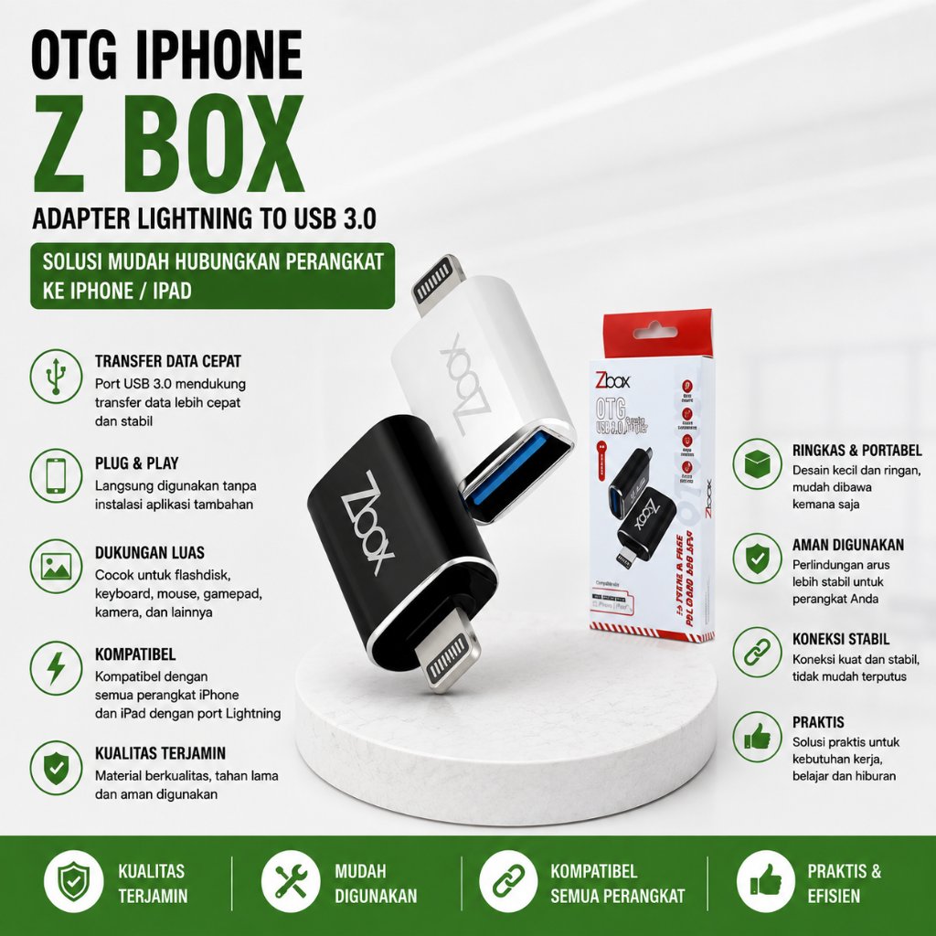 OTG Iphone ZBOX / Mini OTG Iron Metal Iphone