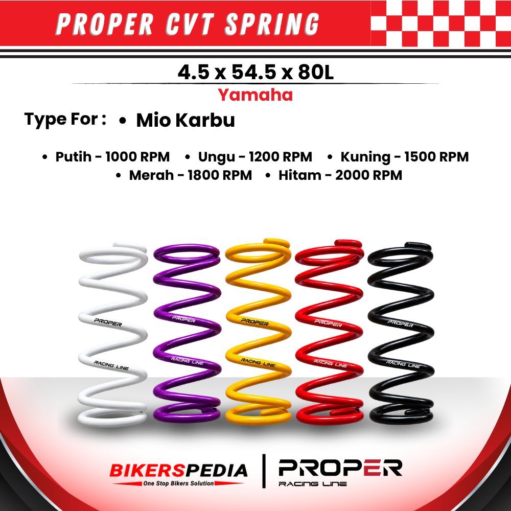 PROPER RACING LINE CVT SPRING CVT SPRING MIO CARBON MIO SPORTY MIO SMILE FINO CARBON 1000RPM - 2000R