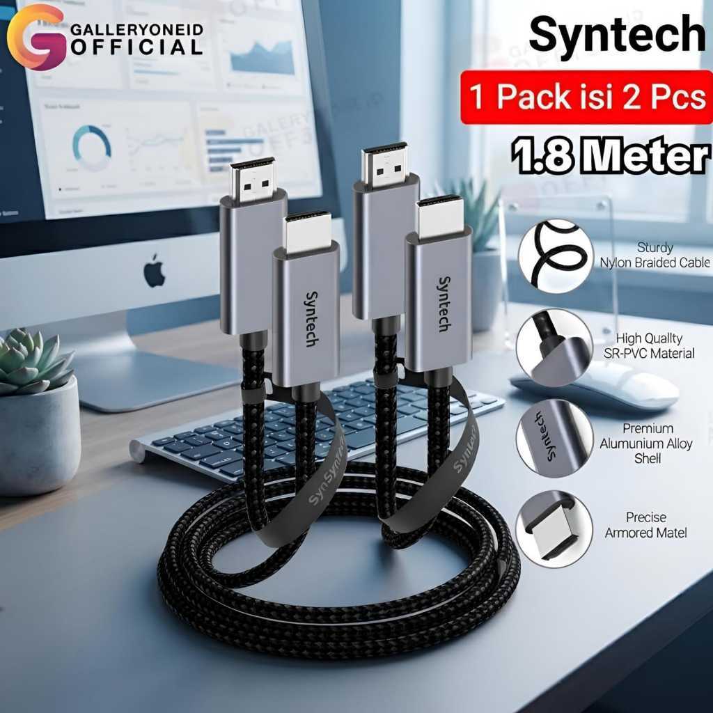 เนื้อหา 2 ชิ้น HDMI To HDMI สาย Usb HUB 2.0 4K 60Hz SYNTECH HDR คุณภาพสูง Ultra HD Converter Macbook