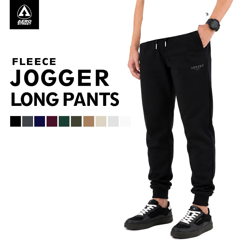 Aerostreet Jogger Long Pants Nathan Black Jogger Pants EBAAA