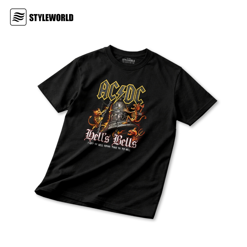 ACDC Band เสื้อยืดผู้ชาย 24s Cotton Combed Sw-8