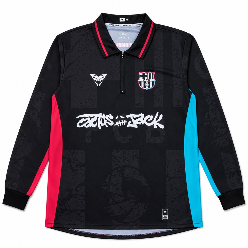 BARCA BARCELONA CACTUS JACK LONG-SLEEVED JERSEY WITH BLACK ZIPPER