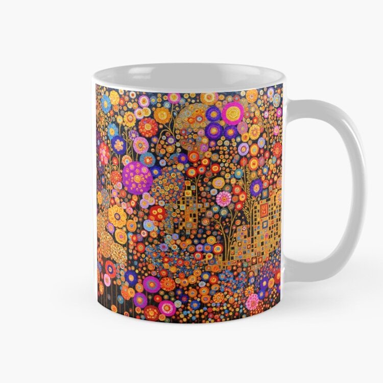 แก้วกาแฟ Gustav Klimt Flowers 7 ตัวเลือก