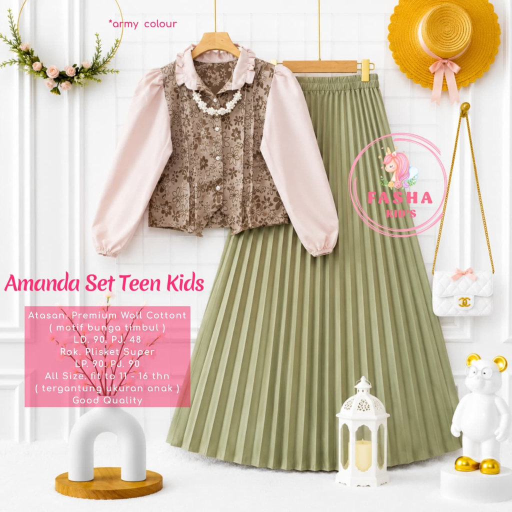 HQ เสื้อผ้าเด็ก AMANDA SET TEEN KIDS จาก fASHA KIDS FASHION STORE
