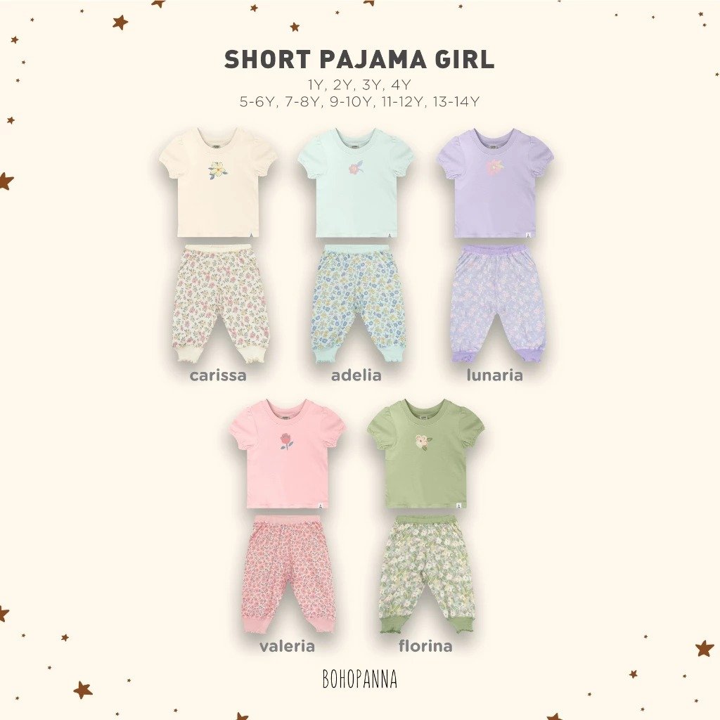 BOHOPNA SHORT PAJAMA GIRL 4.0 / GIRLS PAJAMA / GIRLS SLEEPWEAR
