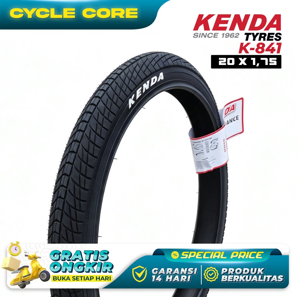 Kenda Kontact K841 20x1.75 ยางนอกสําหรับจักรยานพับ Seli Minivelo จักรยานเด็ก BMX ฯลฯ