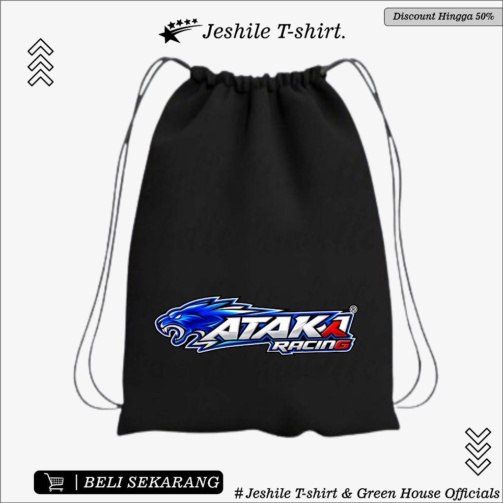 กระเป๋าหูรูดสีดํา Ataka Racing By Green House