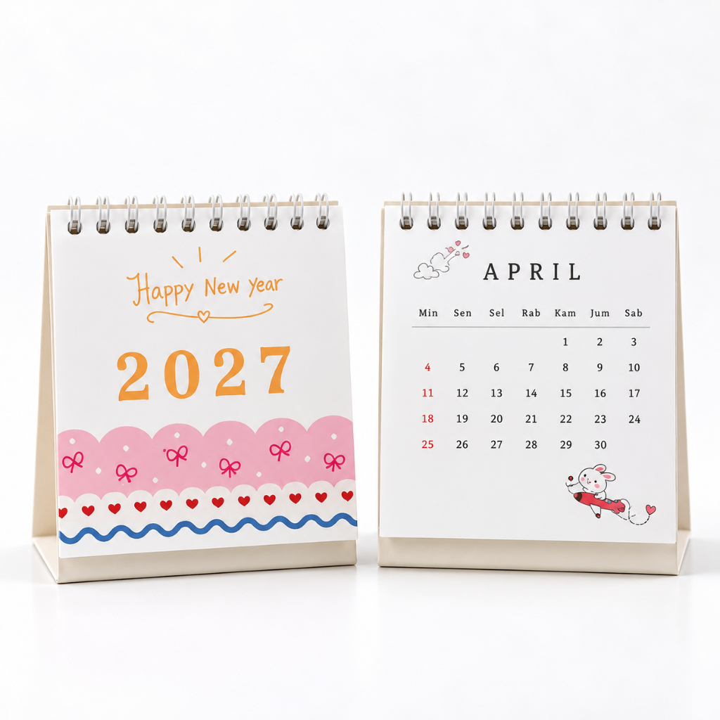 2027 MINI CALENDAR MINI DESK CALENDAR 2027 Mini Aesthetic ปฏิทินตั้งโต๊ะ
