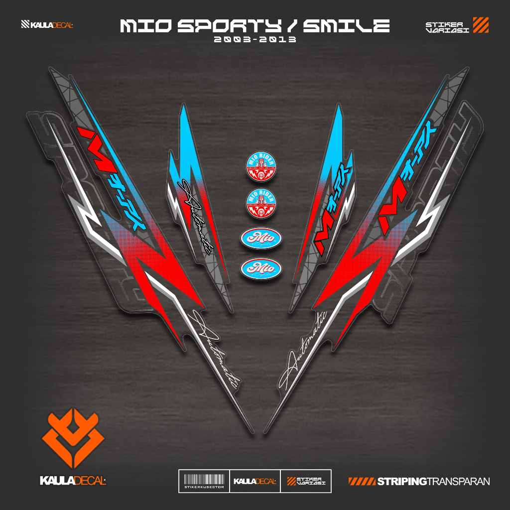 แถบสะท้อนแสง UV MIO SPORTY YS 8 สติ๊กเกอร์ใส YAMAHA MIO SMILE GARNISH สติ๊กเกอร์ MIO SPORTY