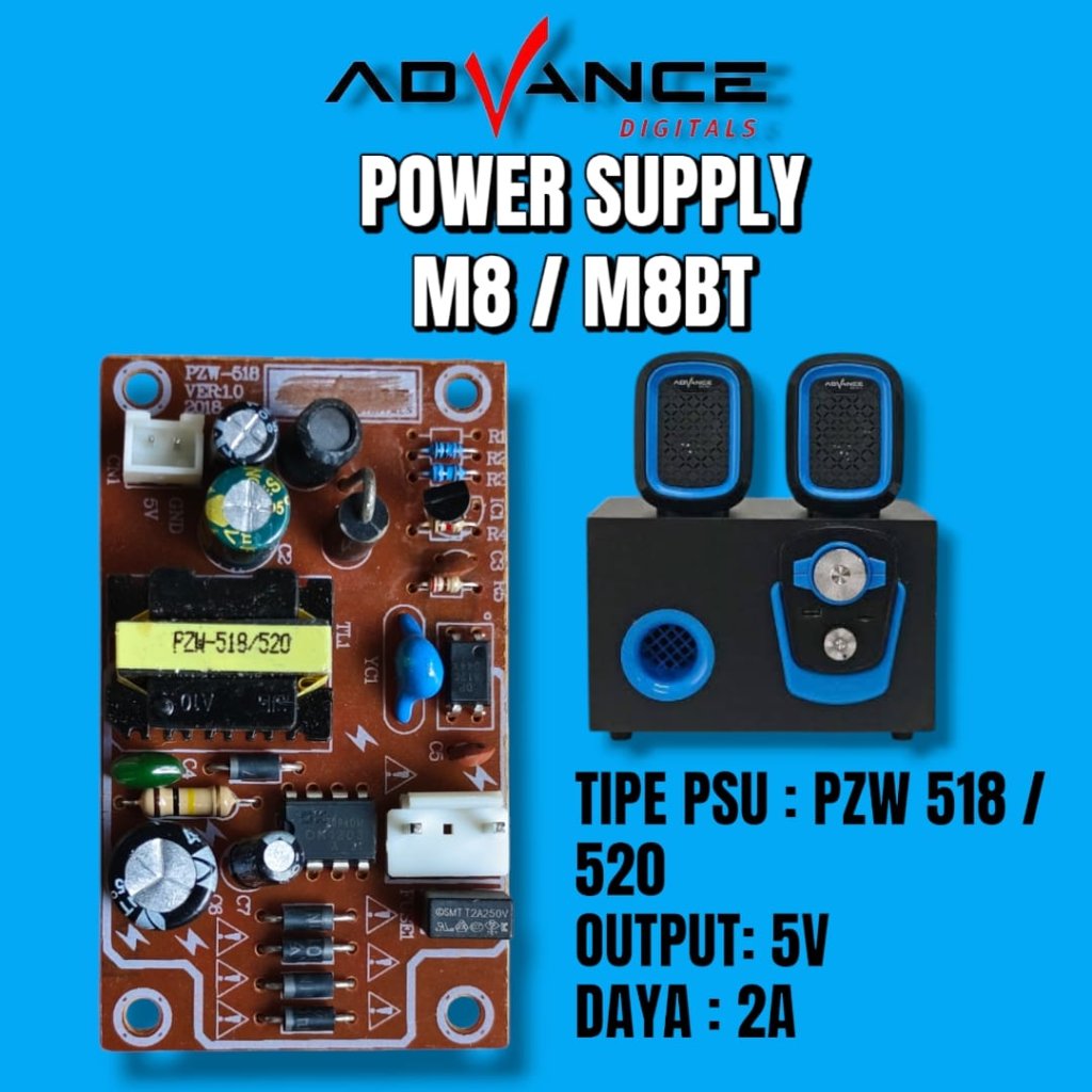 Advance Digitals แหล่งจ่ายไฟ M8/M8BT ประเภท PSU PKW 518/520 เอาต์พุต 5V 2A