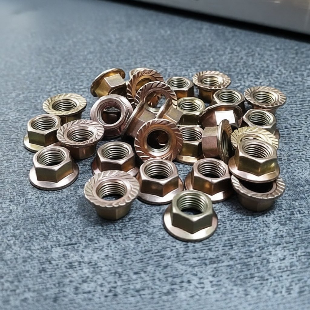 5 ชิ้นสีเหลือง M12 FLANGE NUTS / NUTS / 17 KEY BOLTS 17
