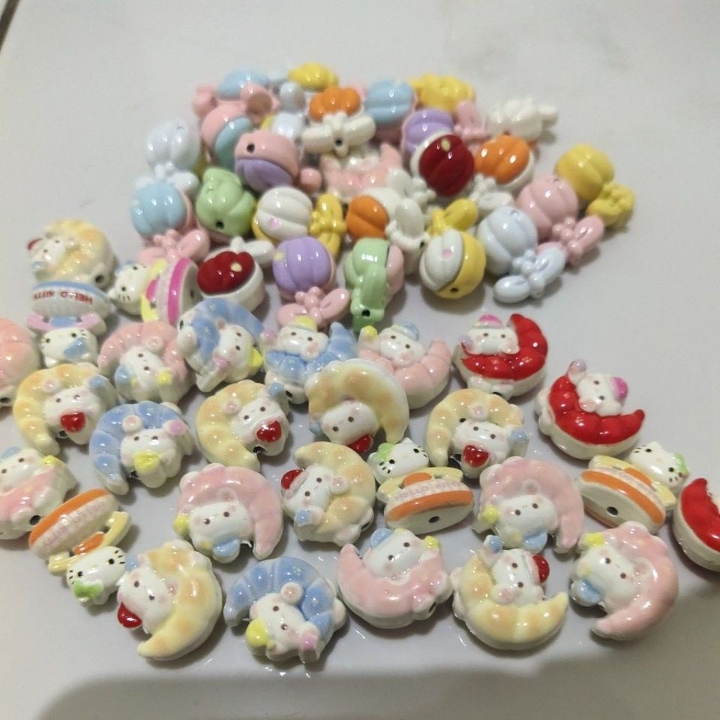 GANTUNGAN DIY โลหะผสมโลหะ BEADS สําหรับ MAKING HP STRAP BAG CHARM KEYCHAIN HP HANGER สร้อยคออุปกรณ์เ