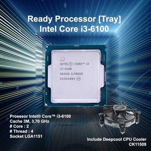 INTEL CORE I3-6100 PROCESSOR TRAY + FAN รับประกัน 1 ปี