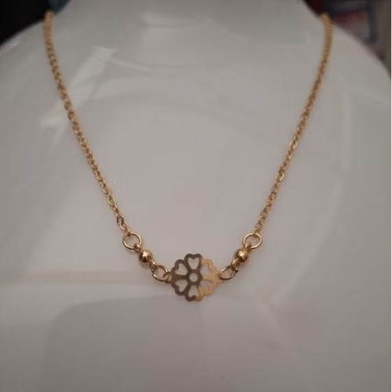 0.1 กรัม Semaer Ismoyo J5 สร้อยคอเชือกโซ่ดอกไม้