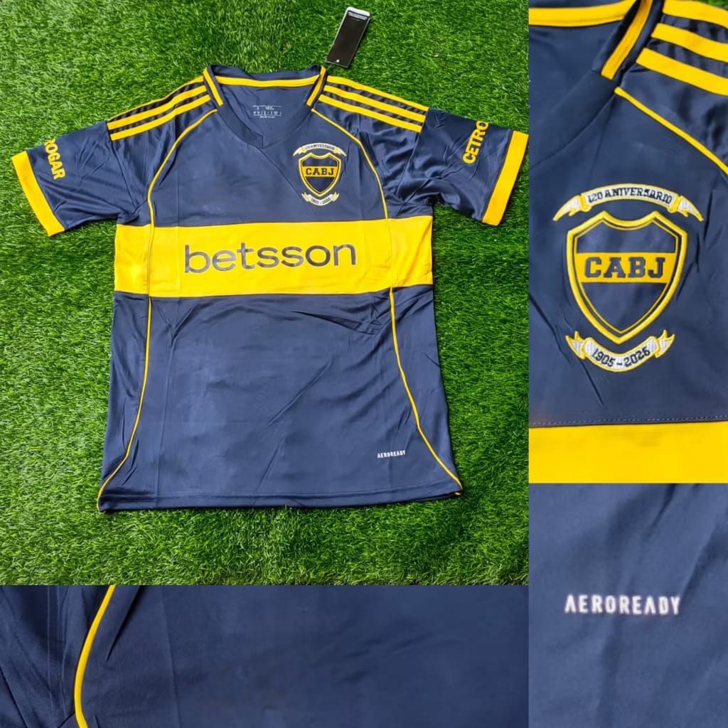 "BOCA JUNIOR ANNIVERSARY HOME FOOTBALL JERSEY NEW 2025/2026 ใหม่ล่าสุดฟุตบอลคุณภาพสูง
