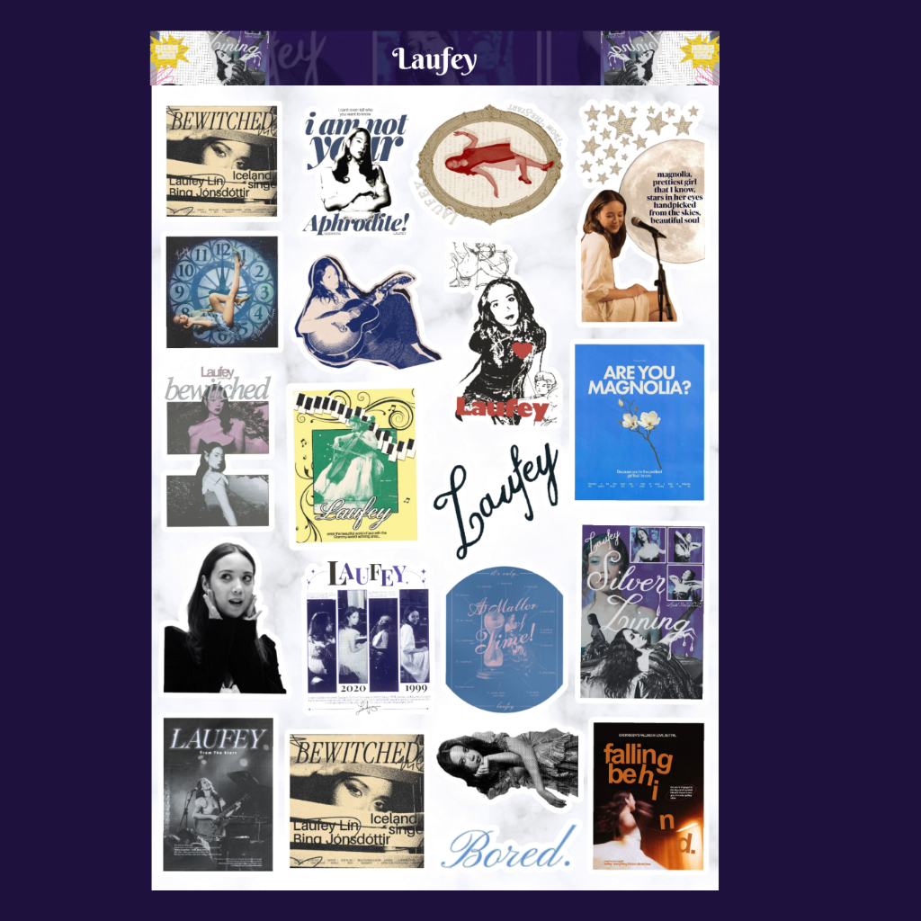 แผ่นสติ๊กเกอร์ Laufey