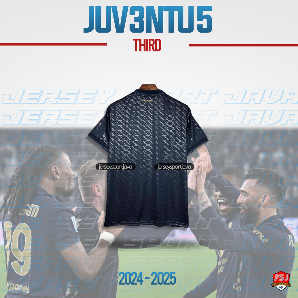 JUVENTUS 3RD PLAIN MENS FOOTBALL JERSEY 2024 2025 เกรดดั้งเดิม - นําเข้า