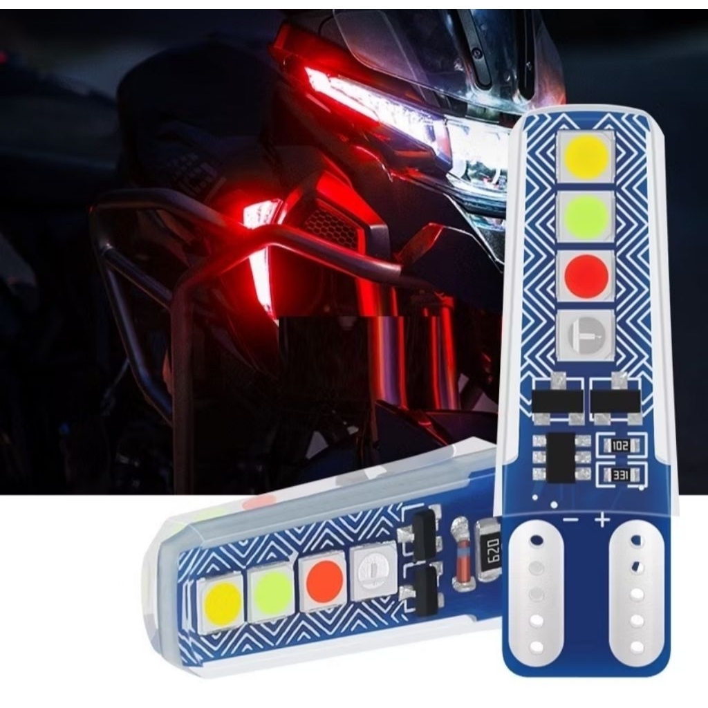 T10 RGB ไฟ LED TWILIGHTS ไฟฉาย 8LED วิ่ง 12v