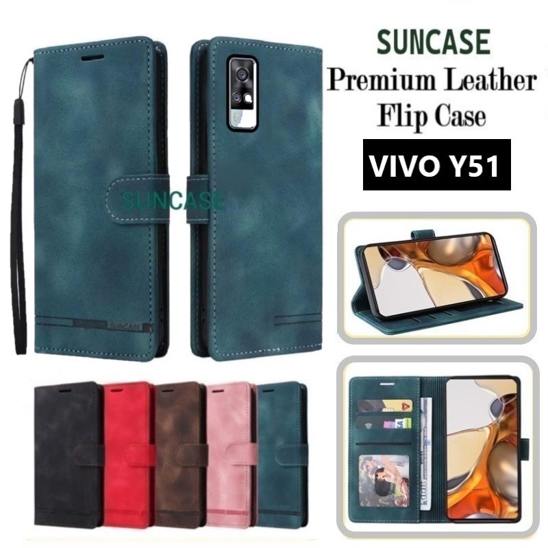 Vivo Y51 flip wallet case stand flip cover Handphone