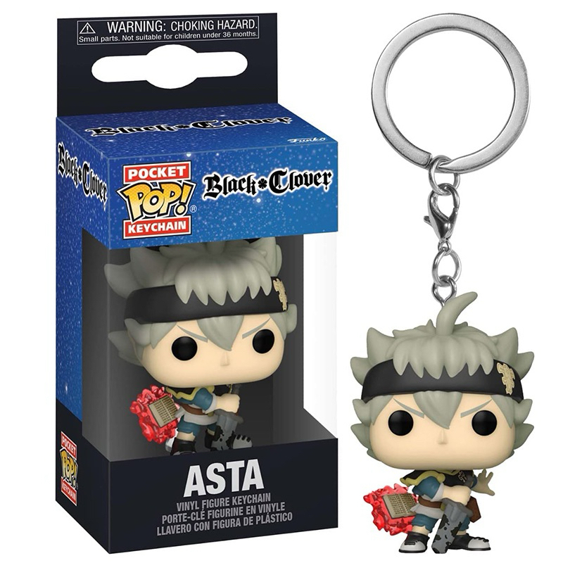 GUNDAN FUNKO POCKET POP KEYCHAIN BLACK CLOVER ASTA KEYCHAIN